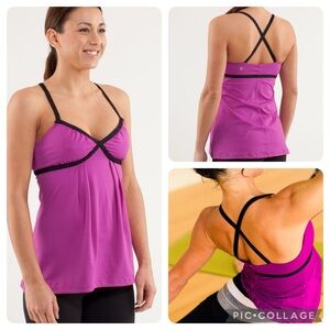 Lululemon Dance Strap Tank Ultra Violet Size 6 Built in Bra Dance Yoga Workout
